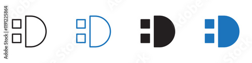 Dropout icon Flat line symbol