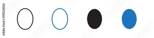 egg icon Flat line symbol