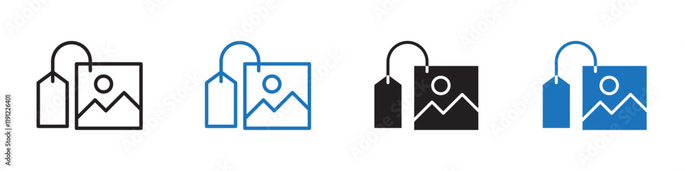 Exif eraser icon Flat line symbol Exif eraser icon Flat line symbol