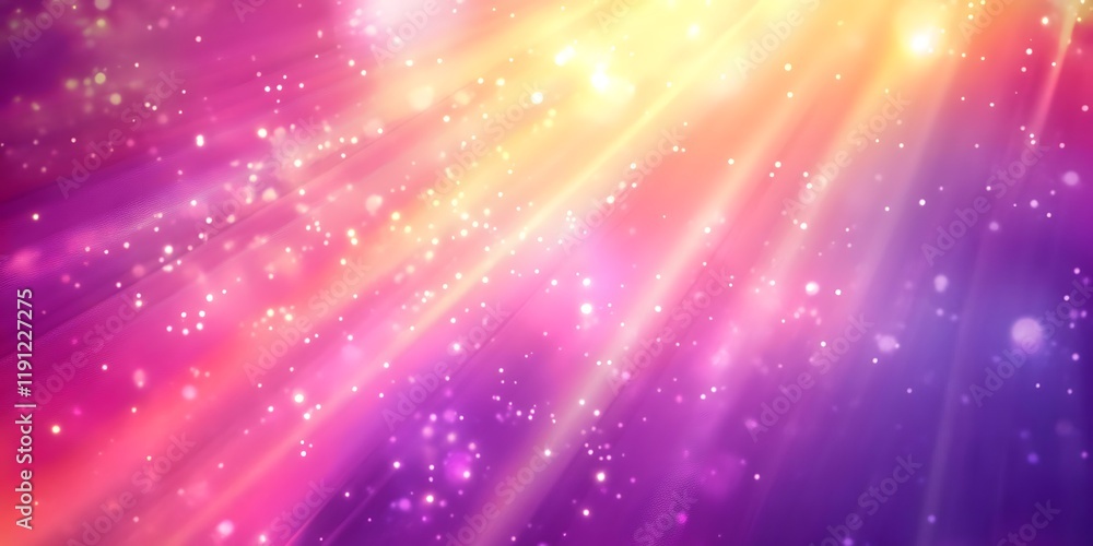 Abstract rays background with pink, purple, and yellow glowing light, Generative Ai Abstract rays background with pink, purple, and yellow glowing light, Generative Ai