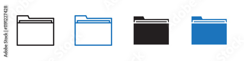 folder icon Flat line symbol