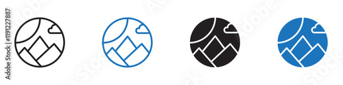Forecaster icon Flat line symbol