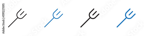 Fork icon Flat line symbol