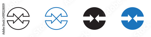 Free trailers icon Flat line symbol