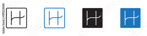 Hinge icon Flat line symbol