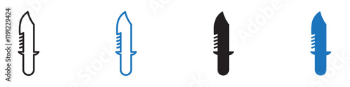 Knife icon Flat line symbol