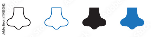 Nose icon Flat line symbol