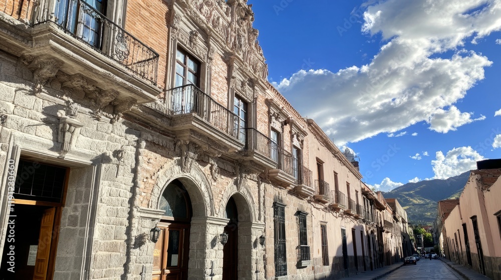 Fototapeta premium Charming Colonial Architecture in a South American City