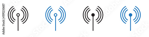 Podcast icon Flat line symbol