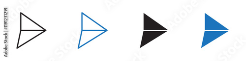 Sent icon Flat line symbol