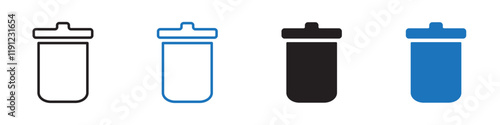 Trash icon Flat line symbol