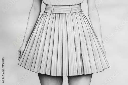 Pencil Drawing Of A Skirt