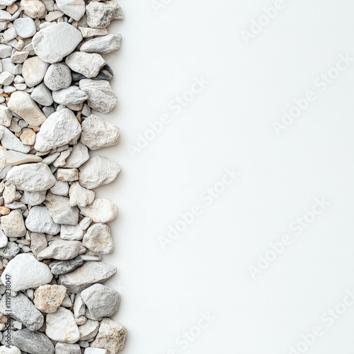White Pebbles Isolated