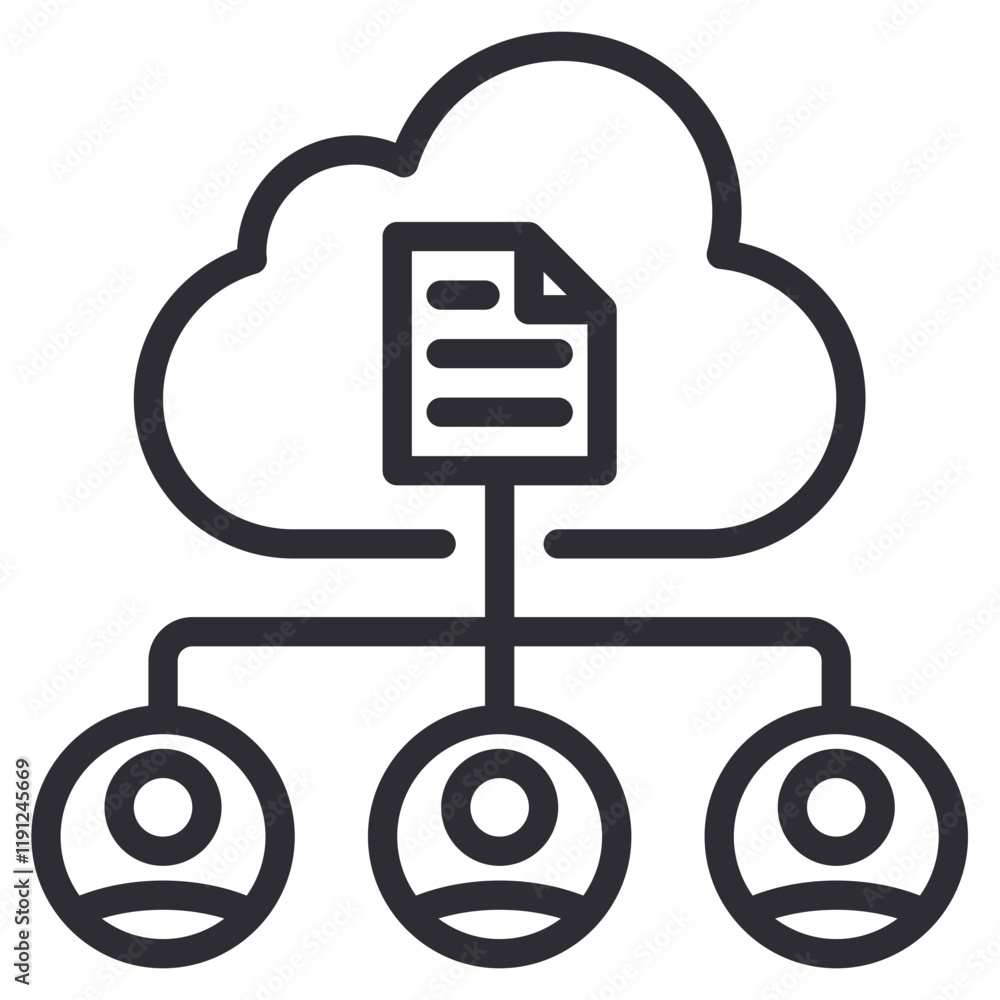 Cloud user icon. Big Data isolated on transparent background. Vector illustration. Cloud user icon. Big Data isolated on transparent background. Vector illustration.