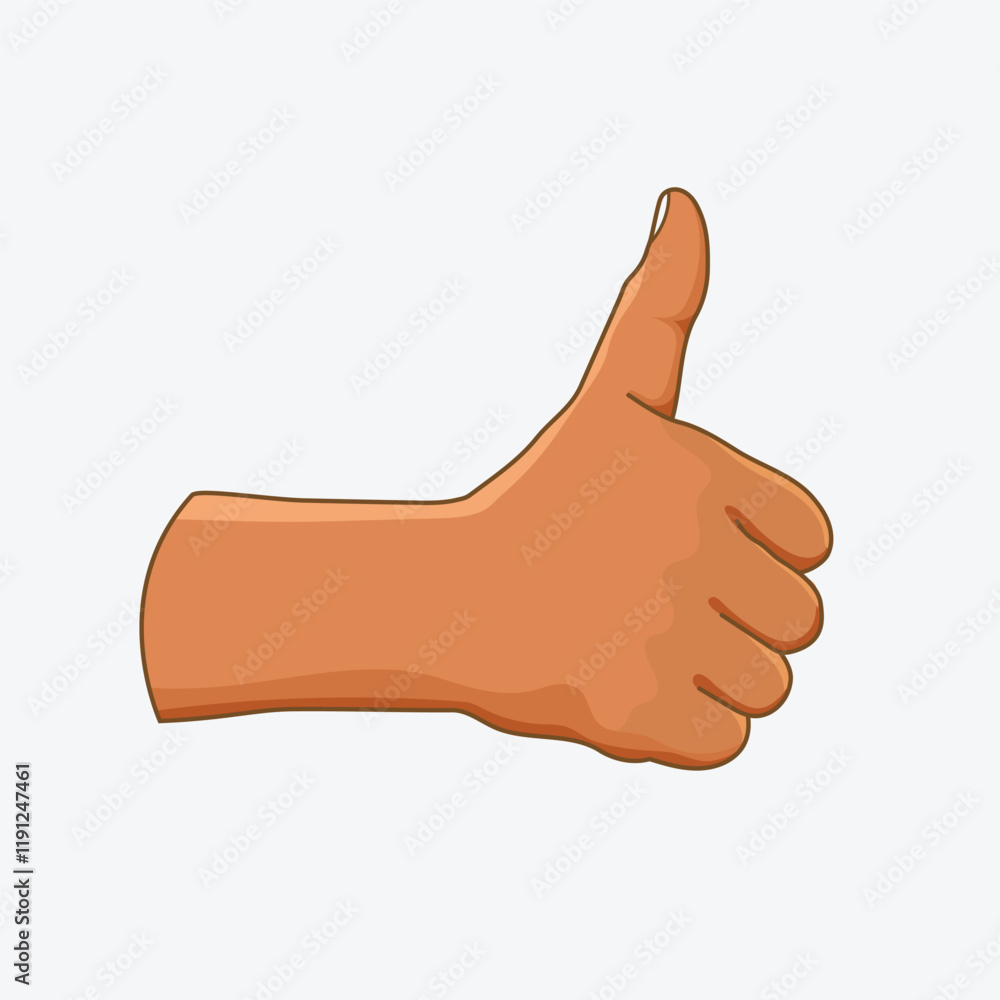 hand Thumbs Up vector isolated on white background hand Thumbs Up vector isolated on white background
