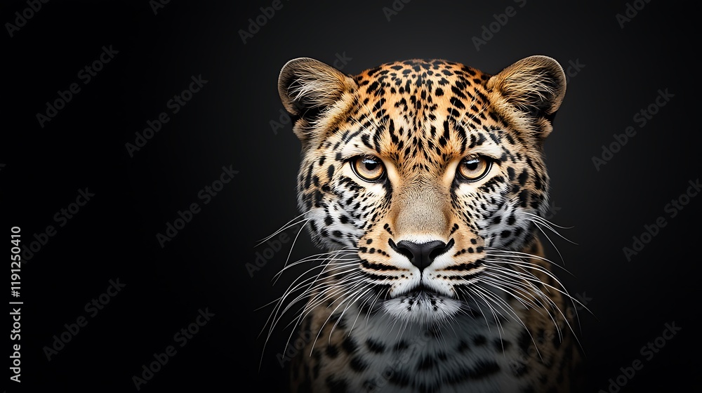 Minimalist illustration of black and white leopards, fuzzy texture, blank space, artistic feeling, extreme high-definition, photo-realistic eyes, detailed graphic Minimalist illustration of black and white leopards, fuzzy texture, blank space, artistic feeling, extreme high-definition, photo-realistic eyes, detailed graphic