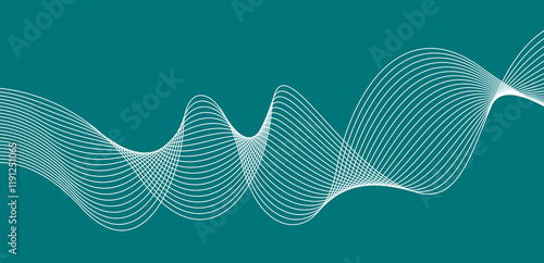 Abstract wavy line art on aqua background. Vector illustration good for website, wallpaper, banner, flyer