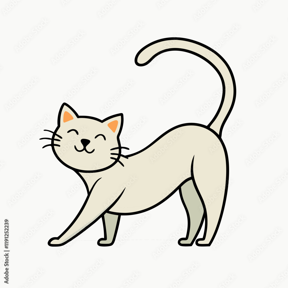 Obraz premium Сat outline isolated on white. Side view. Vector illustration.