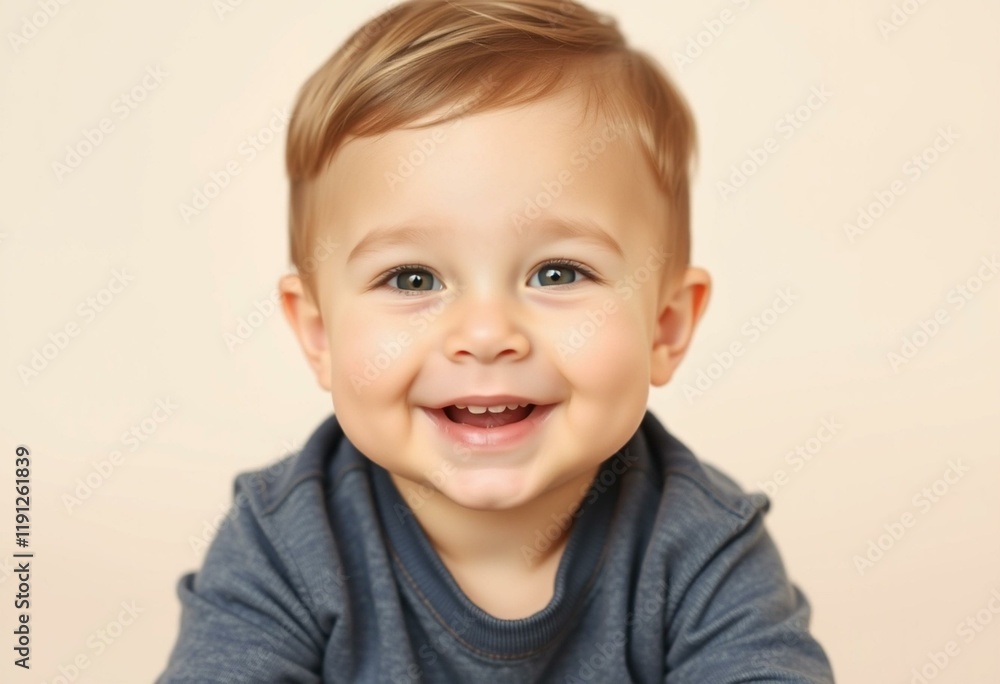 Portrait of a 2-year-old boy with a bright smile Portrait of a 2-year-old boy with a bright smile