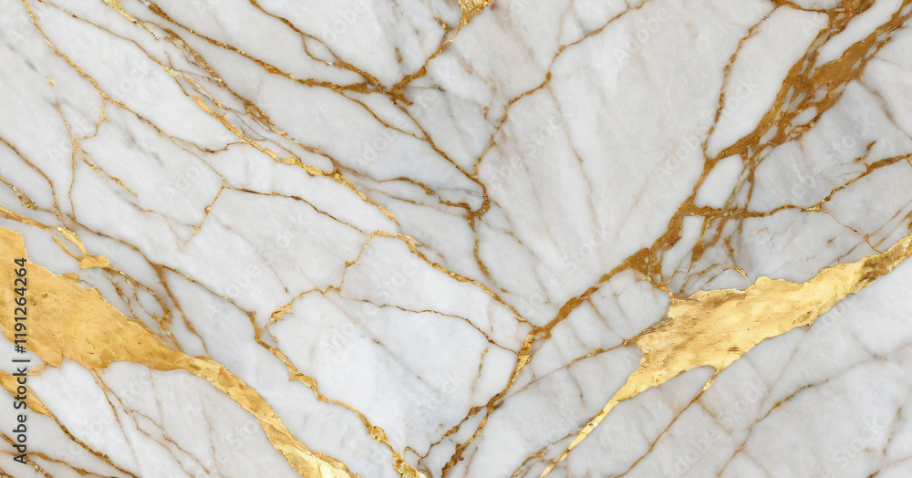 Luxurious white Carrara statuaries marble texture background. Calacatta glossy marble with golden streaks. Luxury White Gold Marble texture background