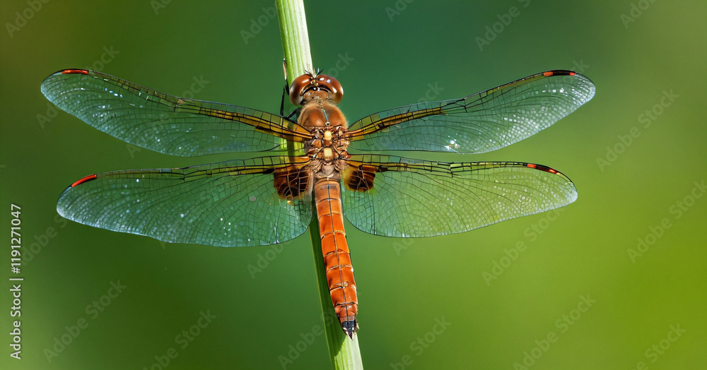 beautifull dragonfly close up photo