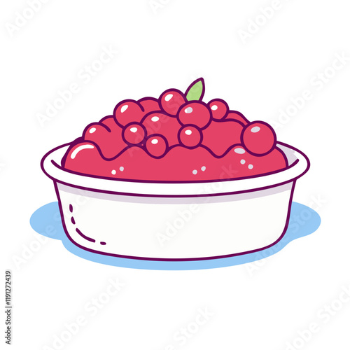 cranberry sauce vector icon, cranberry sauce vector illustration - simple illustration of cranberry sauce, perfect for logos and iconscranberry sauce photo