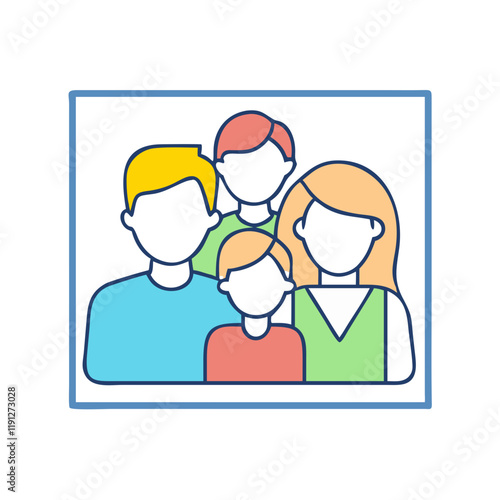 friends and family photo vector icon, friends and family photo vector illustration - simple illustration of friends and family photo, perfect for logos and iconsfriends and family photo photo