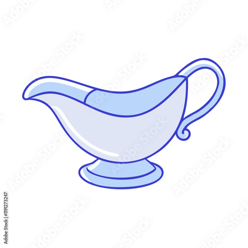 gravy boat vector icon, gravy boat vector illustration - simple illustration of gravy boat, perfect for logos and iconsgravy boat