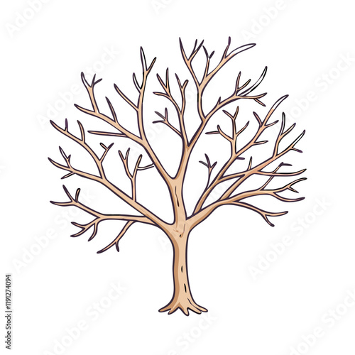 tree with bare branches vector icon, tree with bare branches vector illustration - simple illustration of tree with bare branches, perfect for logos and iconstree with bare branches photo