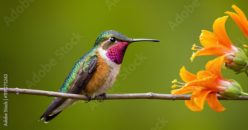 close up photo beautiful hummingbird