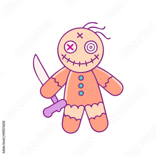 cursed doll vector icon, cursed doll vector illustration - simple illustration of cursed doll, perfect for logos and icons cursed doll