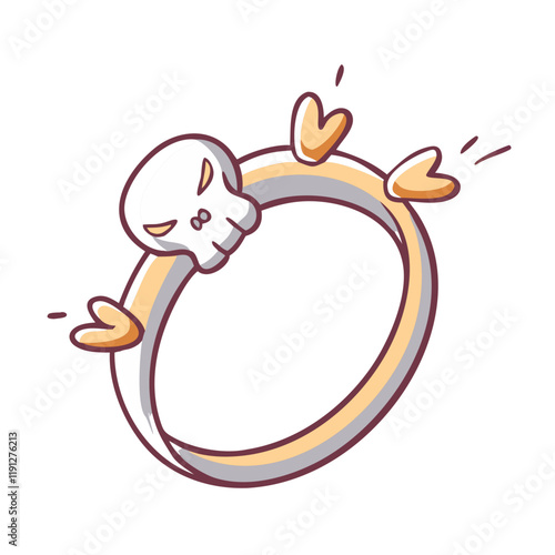 cursed ring vector icon, cursed ring vector illustration - simple illustration of cursed ring, perfect for logos and icons cursed ring