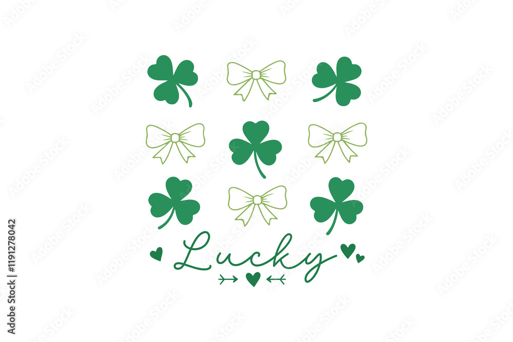 Lucky, St.Patrick’s Day SVG Typography t Shirt Design