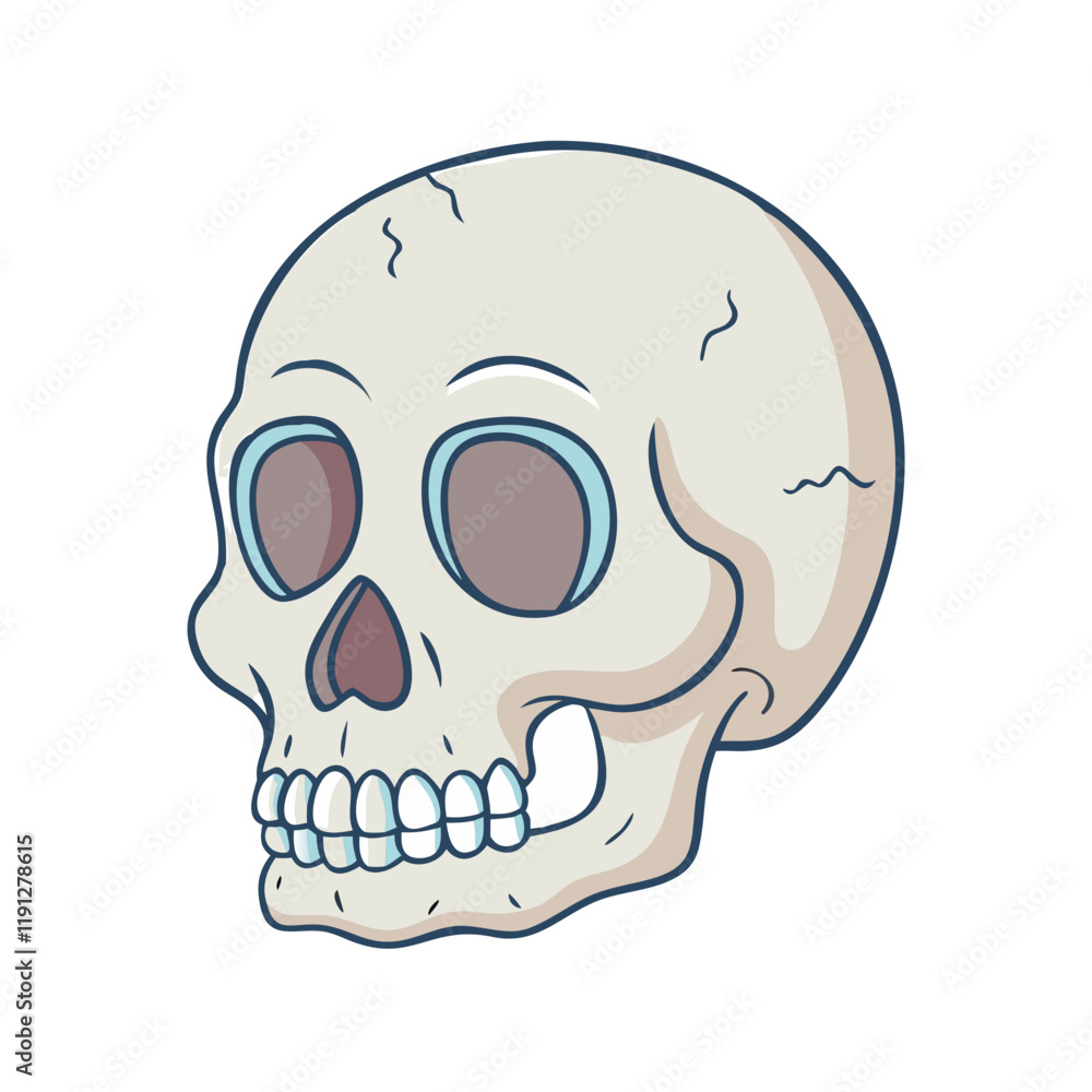 Fototapeta premium skull vector icon, skull vector illustration - simple illustration of skull, perfect for logos and icons skull