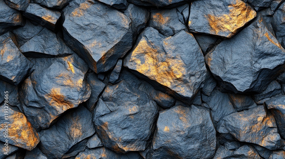 Dark Grey And Gold Textured Rock Wall Dark Grey And Gold Textured Rock Wall