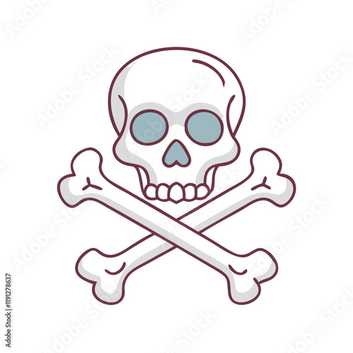 skull and crossbones vector icon, skull and crossbones vector illustration - simple illustration of skull and crossbones, perfect for logos and icons skull and crossbones