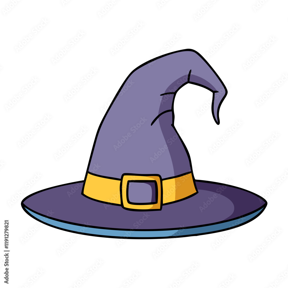 Naklejka premium witch s hat vector icon, witch s hat vector illustration - simple illustration of witch s hat, perfect for logos and icons witch s hat