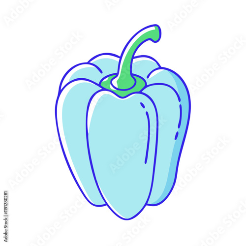 bell pepper vector icon, bell pepper vector illustration - simple illustration of bell pepper, perfect for logos and icons bell pepper