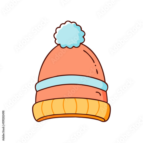 cozy beanie hat vector icon, cozy beanie hat vector illustration - simple illustration of cozy beanie hat, perfect for logos and iconscozy beanie hat