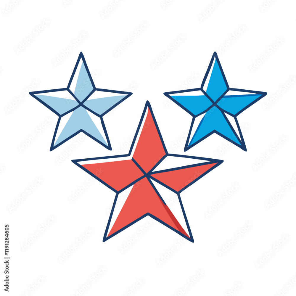 Obraz premium patriotic stars vector icon, patriotic stars vector illustration - simple illustration of patriotic stars, perfect for logos and icons patriotic stars