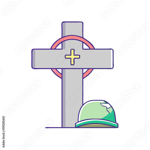 military helmet on a cross vector icon, military helmet on a cross vector illustration - simple illustration of military helmet on a cross, perfect for logos and icons military helmet on a cross