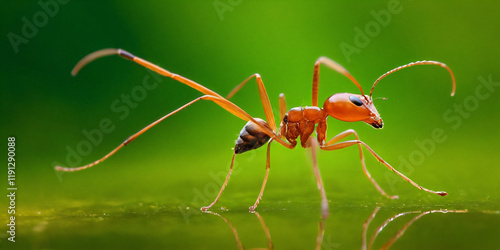 Obraz na płótnie Weaver ant queen on glass. w salonie