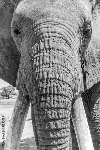 Bull Elephant Close-up