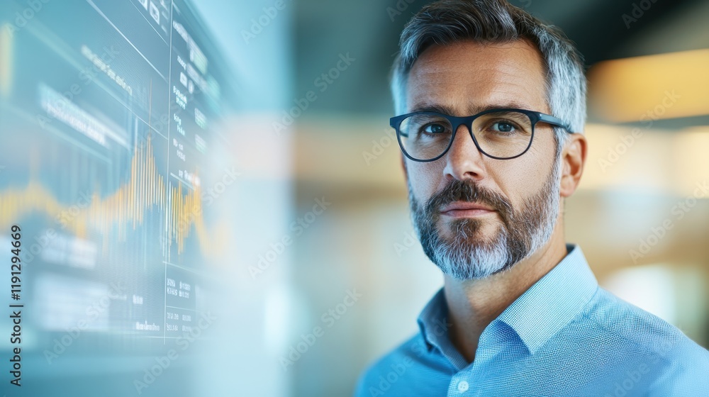 Obraz premium Professional Adviser in a Modern Coworking Hub Setting