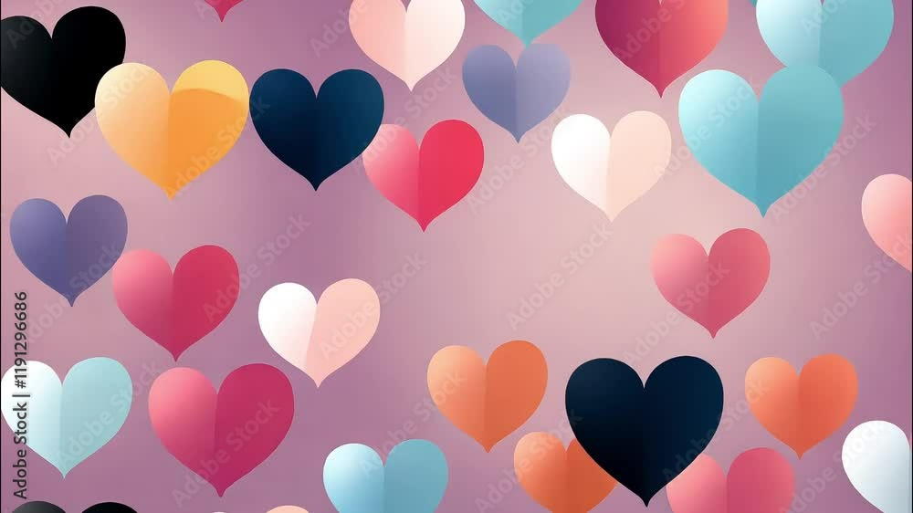 Seamless pattern with hearts, concept of a wallpaper Seamless pattern with hearts, concept of a wallpaper
