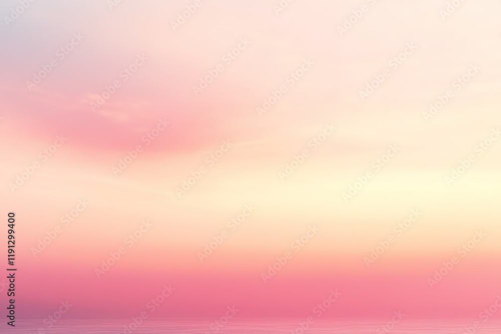 Naklejka premium Pastel sunset over calm ocean water.