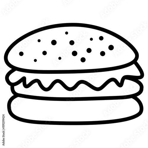 Hamburger icon in line style