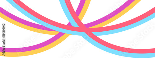 Curved lines birthday party decorations are colorful