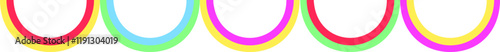 Curved lines birthday party decorations are colorful