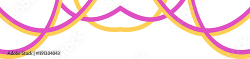 Curved lines birthday party decorations are colorful